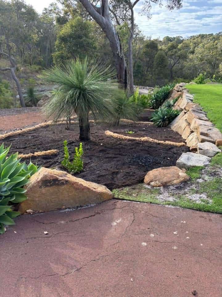 Garden beds recovering after organic care